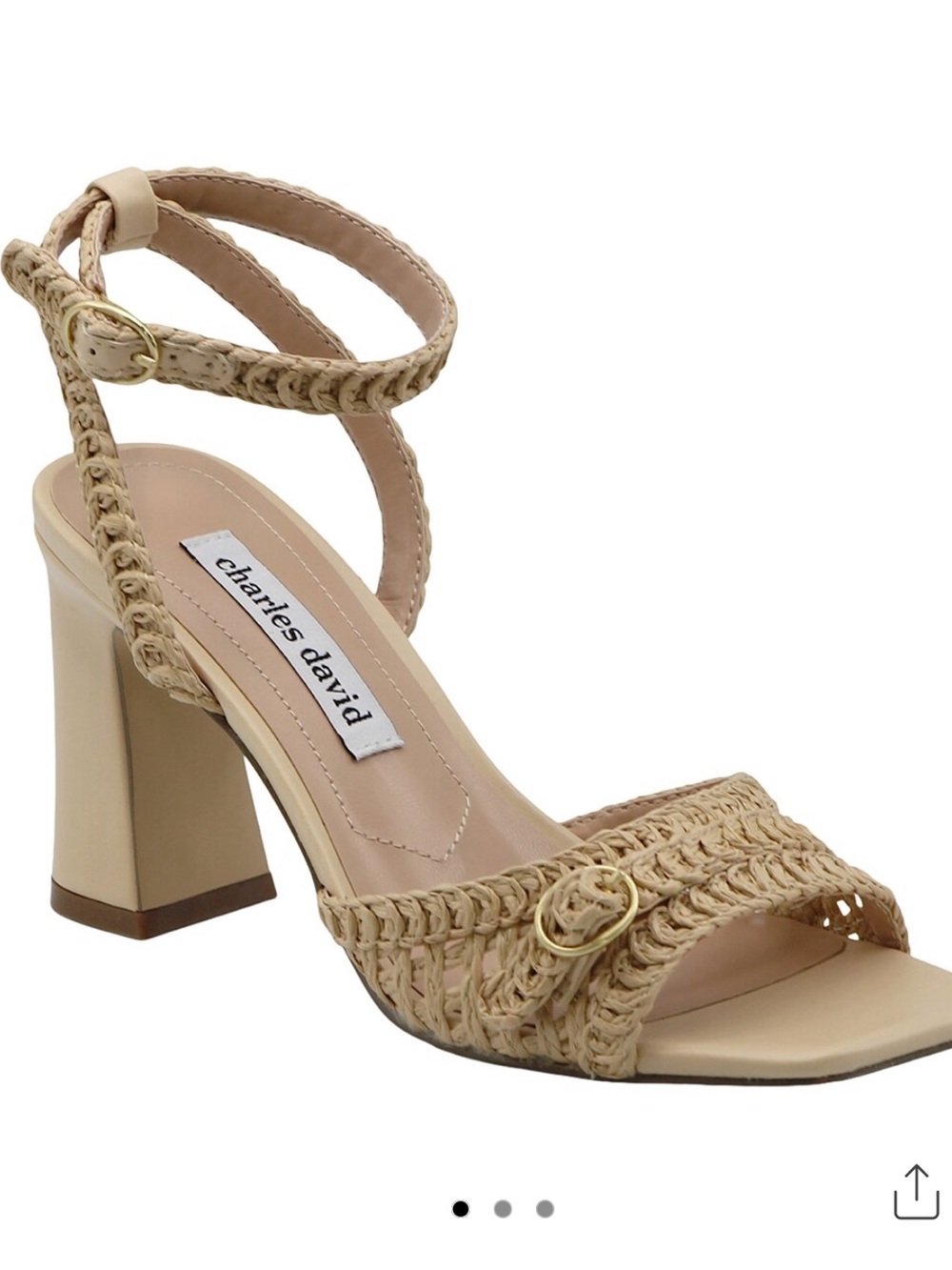 Charles David rival sandal Natural Tan Heeled Sandals
